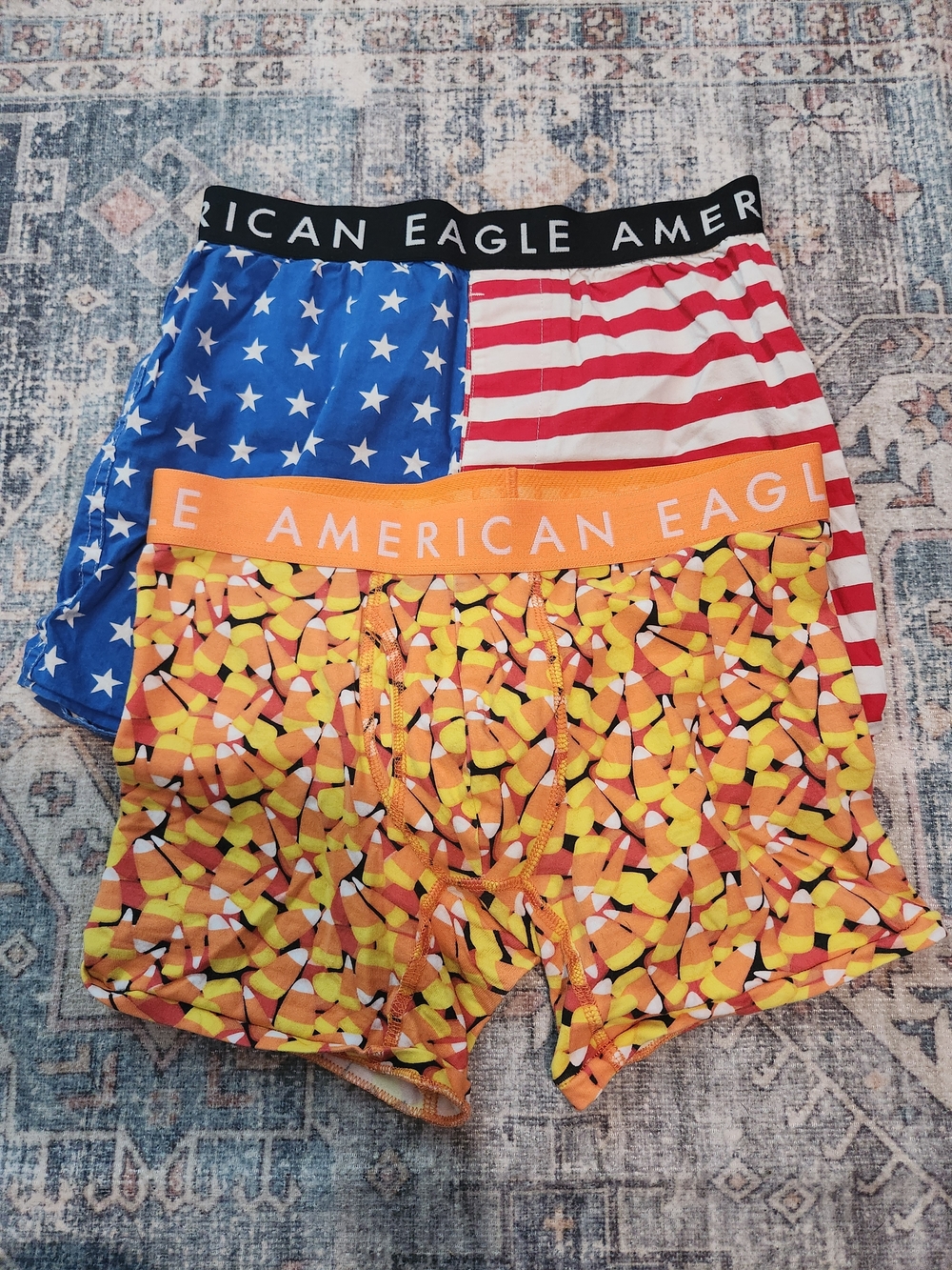 Set Of 2 American Eagle Tie-Dye Boxer Briefs in Orange and Pastel